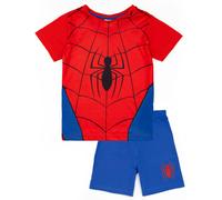 Disney Marvel BoysBlue Spider-Man Costume Center Spider Print Short Sleeve Short Leg Pyjama Set - 3-4 Years
