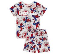 Disney Marvel BoysGrey Scattered Spidey Character Print Scattered Print Short Sleeve Short Leg Pyjama Set - 6-7 Years