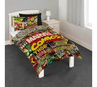 Disney Marvel Comics Ironman Hulk Single Duvet Cover Reversible Bedding Set