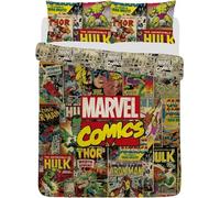 Disney Marvel Comics Ironman Spiderman Hulk Double Duvet Cover Reversible Bedding Set