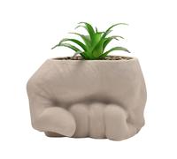 Disney Marvel Hulk Fist Planter With Faux Plant In Grey