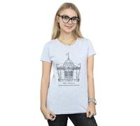 Disney Women's Mary Poppins Carousel Sketch Cotton T-Shirt in Grey | Size: Small Disney Grey S