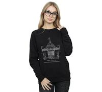 Disney Women's Mary Poppins Carousel Sketch Sweatshirt in Black | Size: 2XL Disney Black 2XL