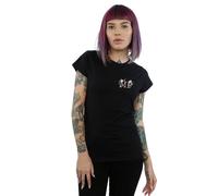 Disney Mary Poppins Letter Breast Print Cotton T-Shirt In Black Black XL