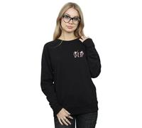 Disney Mary Poppins Letter Breast Print Sweatshirt In Black Black XL