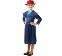 Mary Poppins Returns Girls Fancy Dress Disney Nanny Kids World Book Day Costume