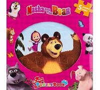 Disney Masha & the Bear My First Puzzle Book - Jigsaw Puzzles for kids, 10-page board book, 5 puzzles to enjoy