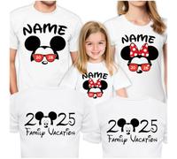 Disney Matching Shirts for Family, Pictures T-Shirt Trip Vacation 2025 White