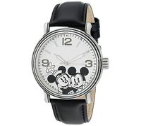 Disney Men Analog Quartz Watch with Faux Leather Strap W001856