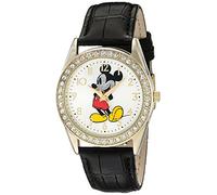 Disney Men Analogue Quartz Watch with Faux Leather Strap W002750