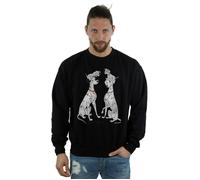 Disney Men's 101 Dalmatians Classic Pongo & Perdita Sweatshirt in Black | Size: Large Disney Black L