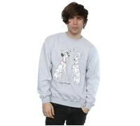 Disney Men's 101 Dalmatians Classic Pongo & Perdita Sweatshirt in Grey | Size: Medium Disney Grey M