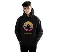 Disney Men's Aladdin Flying Sunset Hoodie Black Small