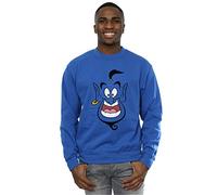 (L, Royal Blue) Disney Mens Aladdin Genie Face Sweatshirt