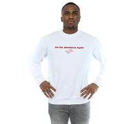 Disney Men's Aladdin Let The Adventures Begin Sweatshirt in White | Size: 3XL Disney White 3XL