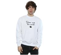 Disney Men's Aladdin Show Me The World Sweatshirt in White | Size: Large Disney White L