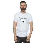 Disney Men's Aladdin Show Me The World T-Shirt in White | Size: Small Disney White S
