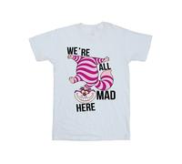 Disney Mens Alice In Wonderland All Mad Here T-Shirt - White - White - 4XL