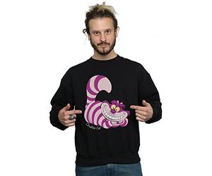 Disney Men's Alice In Wonderland Cheshire Cat Sweatshirt Large Black