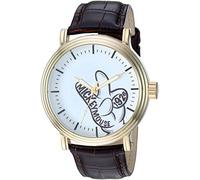 Disney Men's Analog-Quartz Watch with Leather-Synthetic Strap WDS000693