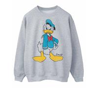 Disney Mens Angry Donald Duck Sweatshirt (Sports Grey) - Light Grey - Size Small