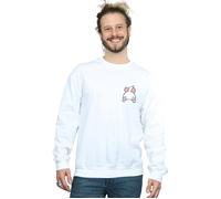 Disney Men's Aristocats Marie Backside Breast Print Sweatshirt in White | Size: 3XL Disney White 3XL