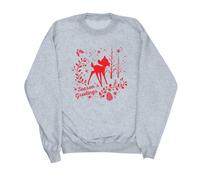 Disney Men's Bambi Christmas Greetings Sweatshirt in Grey | Size: Medium Disney Grey M