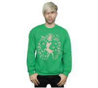 Disney Men's Bambi Christmas Wreath Sweatshirt in Green | Size: Small Disney Green S