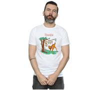 Disney Men's Bambi Tilted Up T-Shirt in White | Size: Large Disney White L