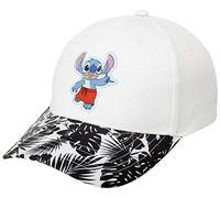 Disney Men's Baseball Cap - Lilo & Stitch Curved Brim Snap-Back Baseball Hat (Lilo Stitch White, One Size)