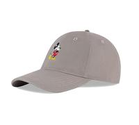 Disney Men's Baseball Cap, Mickey Mouse Adjustable Hat for Adult, Warm Grey, L-XL