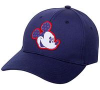 Disney Men's Baseball Cap Mickey Mouse Curved Brim Snap-Back Hat, Mickey Blue