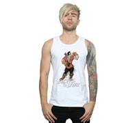 Disney Men's Beauty and The Beast Gaston Biceps to Spare Vest White X-Large