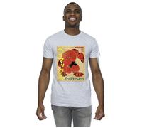 Disney Men's Big Hero 6 Baymax Baymax Newspaper T-Shirt in Grey | Size: Small Disney Grey S