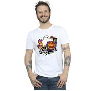 Disney Men's Big Hero 6 Baymax Group Manga T-Shirt in White | Size: 4XL Disney White 4XL