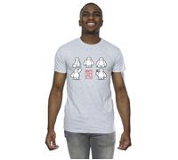 Disney Men's Big Hero 6 Baymax Many Poses T-Shirt in Grey | Size: 5XL Disney Grey 5XL