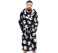 (L) Disney Mens Black Jack Skellington Bathrobe