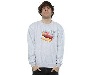 Disney Men's Cars Hudson Hornet Sweatshirt Small Sport Grey