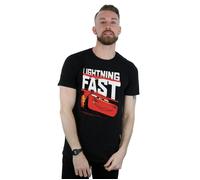 Disney Men's Cars Lightning Fast T-Shirt in Black | Size: 2XL Disney Black 2XL