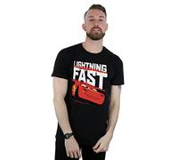 Disney Men's Cars Lightning Fast T-Shirt Large Black