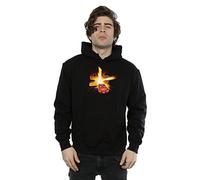 Disney Men's Cars Lightning McQueen Burst Hoodie Medium Black