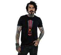 Disney Men's Cars Lightning McQueen Burst T-Shirt Medium Black