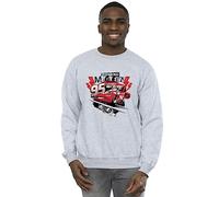 Disney Men's Cars Lightning McQueen Collage Sweatshirt Sport Grey X-Large