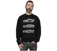 Disney Men's Cars Text Racers Sweatshirt in Black | Size: XL Disney Black XL