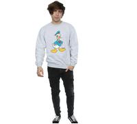 Disney Men's Classic Donald Duck Sweatshirt in Grey | Size: XL Disney Grey XL