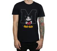 (M, Black) Disney Mens Classic M Mickey Mouse Cotton T-Shirt