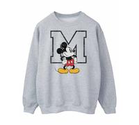 (S, Sports Grey) Disney Mens Classic M Mickey Mouse Sweatshirt