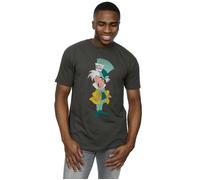 Disney Men's Classic Mad Hatter T-Shirt in Mid Grey | Size: XL Disney Mid Grey XL