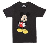 Disney Men's Classic Mickey Mouse Full Size Graphic Short Sleeve T-Shirt, Char HTR, XL