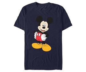 Disney Men's Classic Mickey Mouse Full Size Graphic Short Sleeve T-Shirt, Navy, Medium